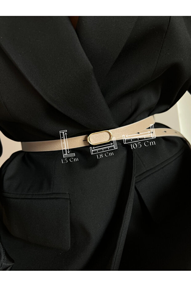 Imported Oval Gold Buckle Thin Belt, Trouser Belt, Shirt Belt, Jacket Belt