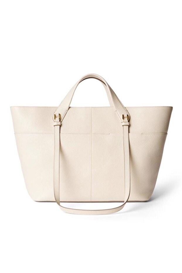 Tote M Pebbled Leather Bag - 4