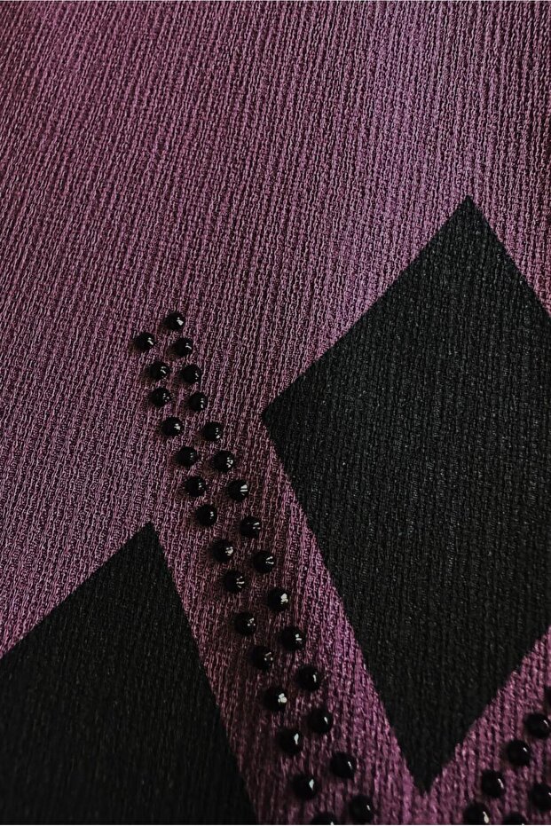 طقم تونيك مزدوج منقوش هندسيًا 20388 - 5