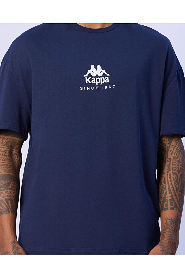 Chibaf Tee Erkek Lacivert Oversize Fit Tişört - 4