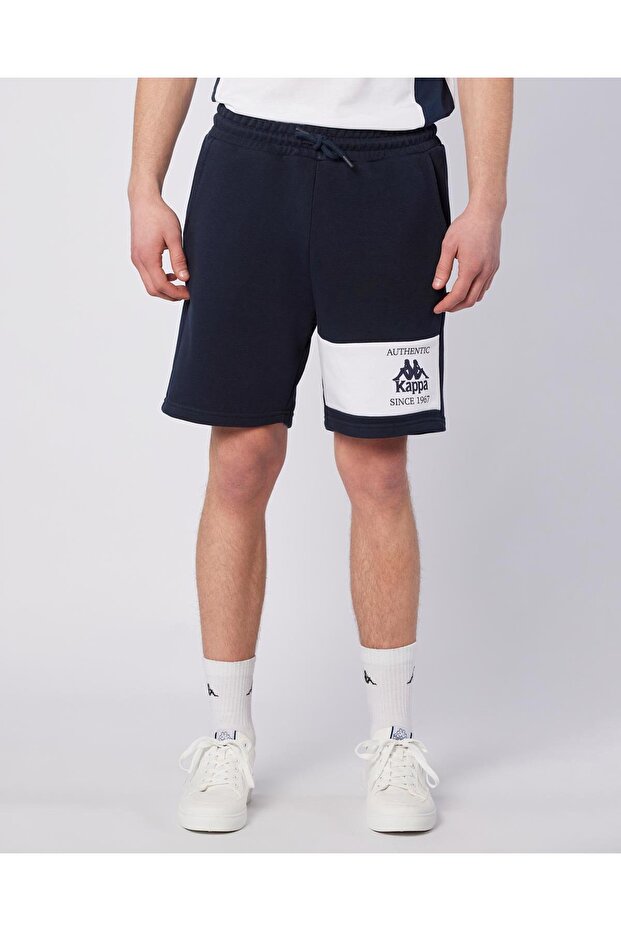 Tony Short Erkek Lacivert-Beyaz Regular Fit Şort - 1