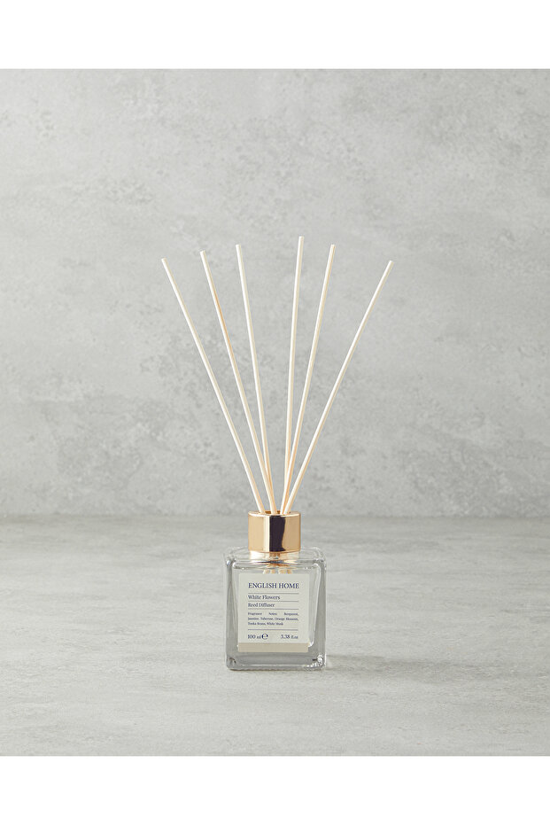 Beyaz Çiçekler Çubuklu Oda Kokusu 100 ml - 2