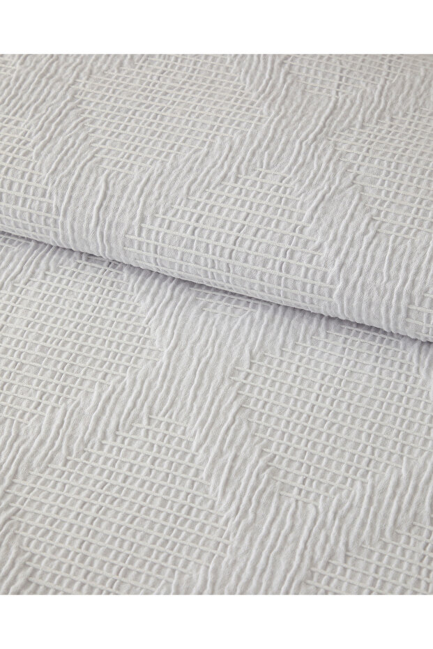 Morgan Pamuk Polyester Çift Kişilik Yatak Örtüsü Beyaz - 3