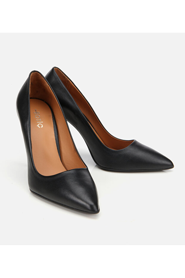 Kadın Deri Siyah Stiletto - 2