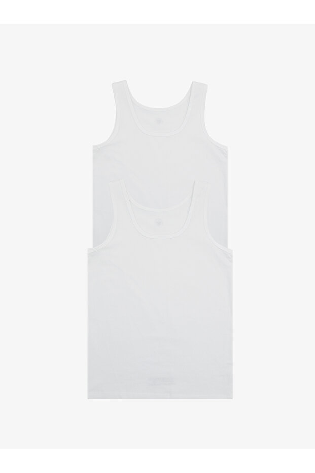 قميص داخلي للأولاد عبوة من قطعتين 9396 - أبيض - 1