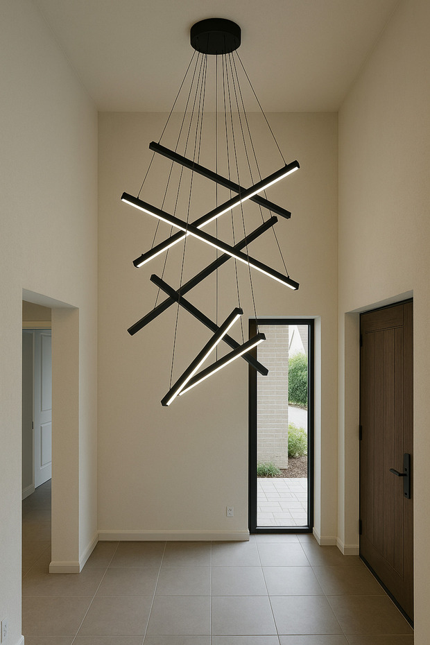 Samsung Ledli Loft Yüksek Tavan Sarkıt Led Avize 100cm X7 Adet - 3