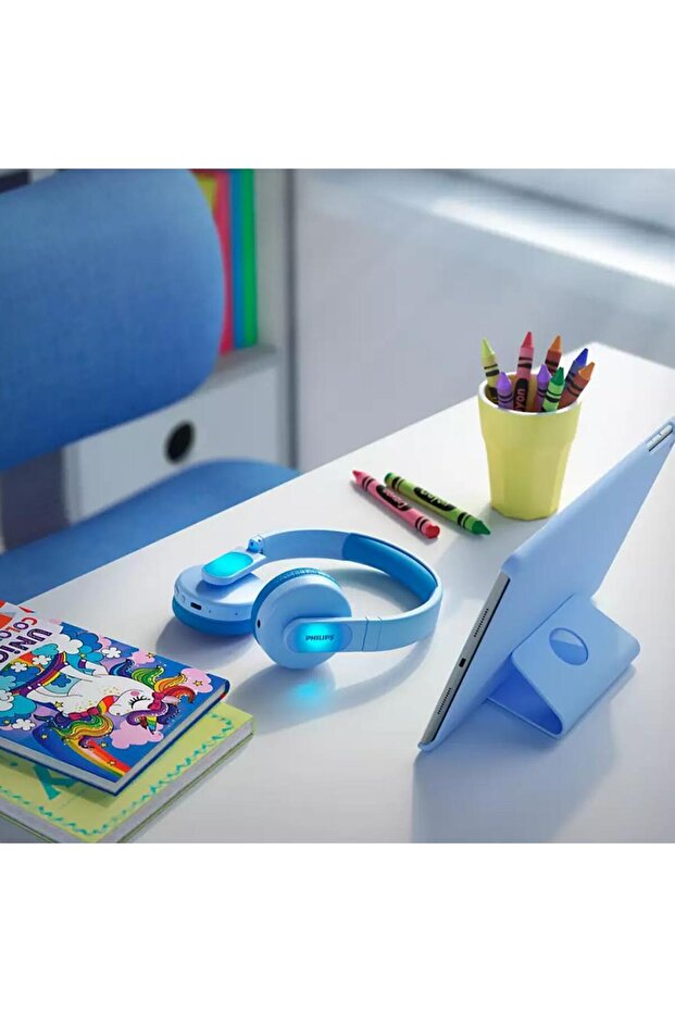 Tak4206Bl Wireless Over-Ear Children's Headphones - Blue - 7