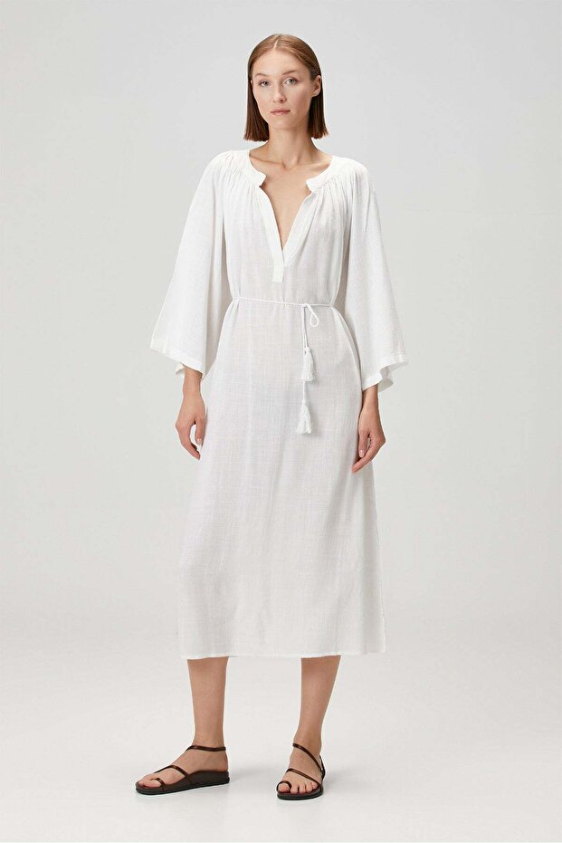 Poseidon Flowy Long Dress White