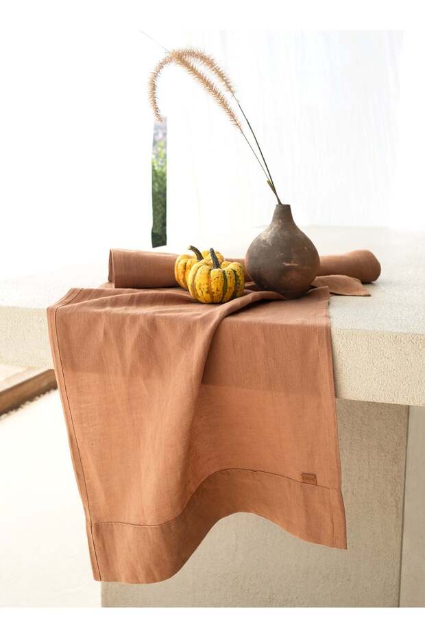 Linen Runner Taba 45x160 - 1