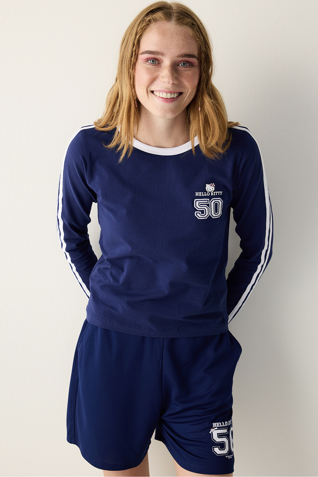 Hello Kitty Lacivert Üst - Sanrio Koleksiyonu - 1