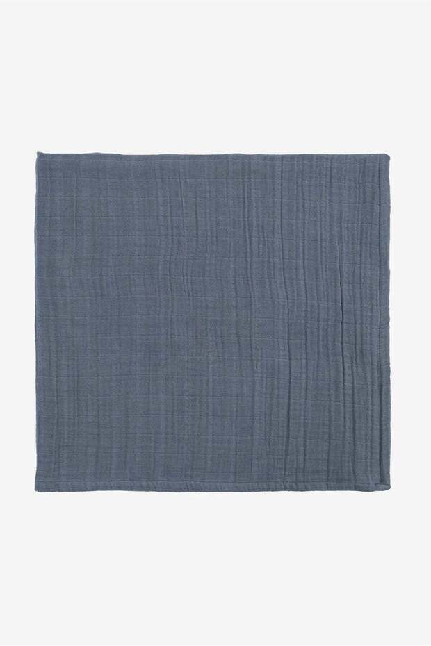Muslin Cotton Baby Swaddle / Blanket Dark Blue 110X110