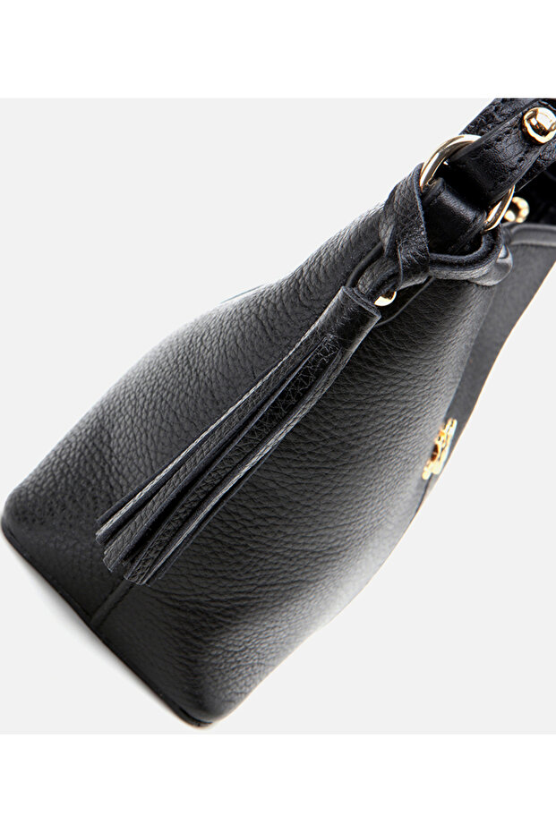 Kadın Deri Siyah Mini (Çapraz) Çanta - 7