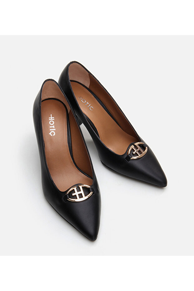 Kadın Deri Siyah Stiletto - 3