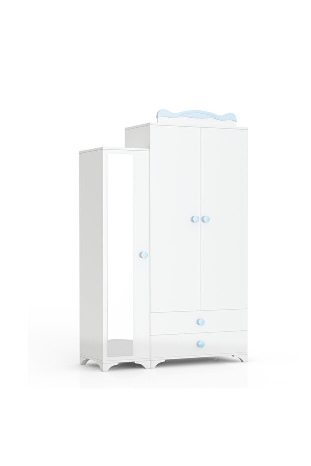 Sahra 059 3 Kapaklı Dolap Mavi - 2