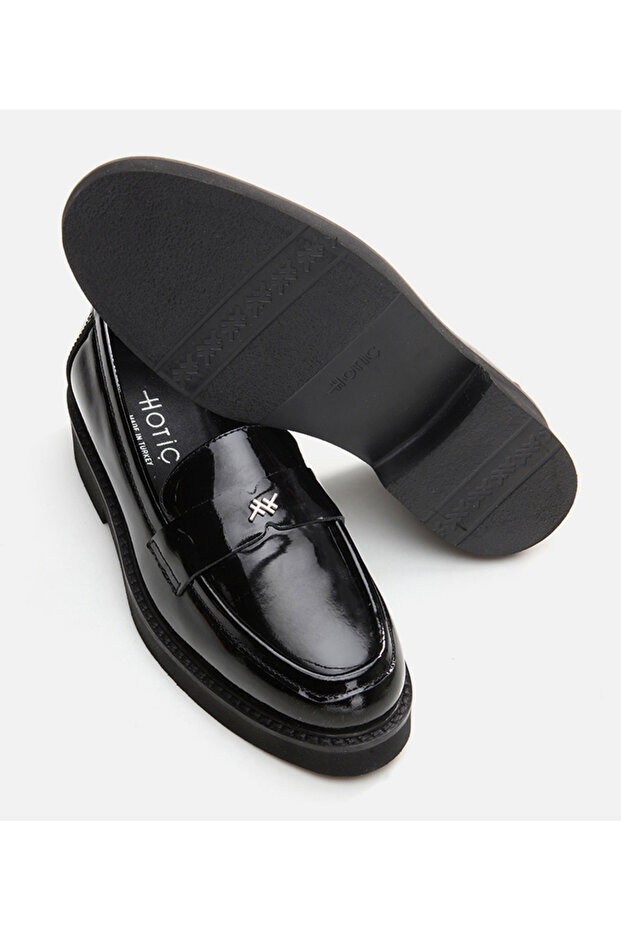 Kadın Deri Siyah Loafer - 6