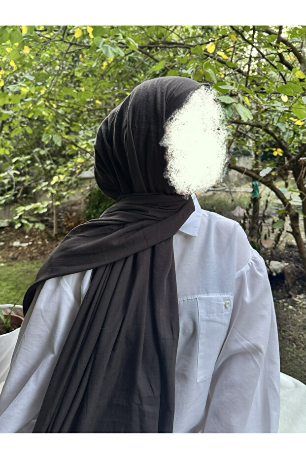 Plain Hijab Cotton Crash Shawl Shadow Gray