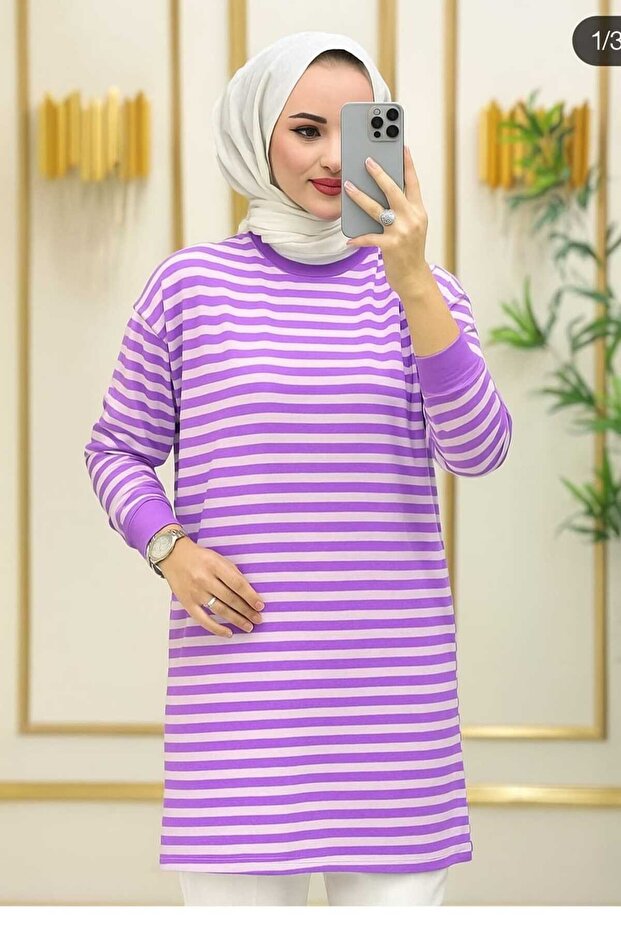 Striped Combed Cotton Tunic