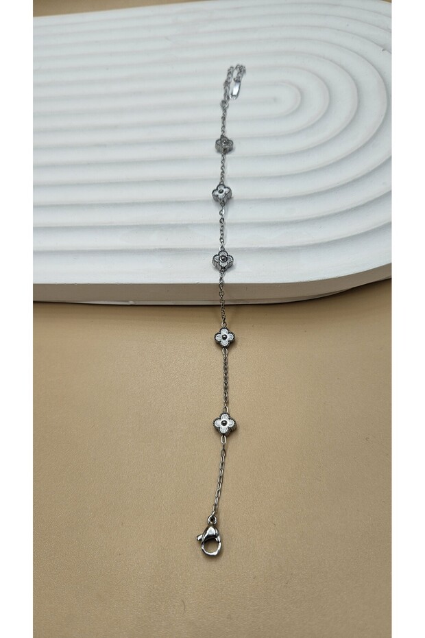 Marka model çelik bileklik 7 mm ,17+5 cm - 2