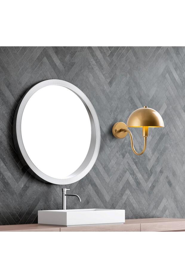 Togg Modern Metal Plated Headboard Single Wall Sconce Glossy Gold, Retro Wall Lamp Togg-14828