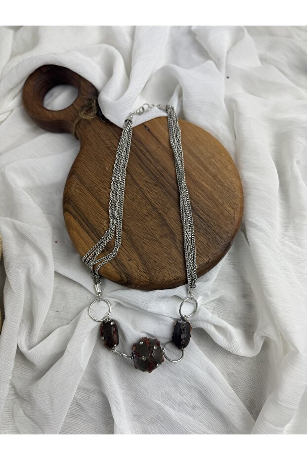 Silver bohem atom kolye - 3