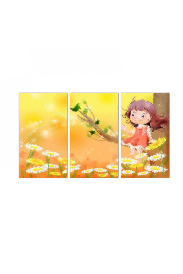 لوحه جداريه لغرف الأطفال -kids4 - مقسمه ثلاثة قطع