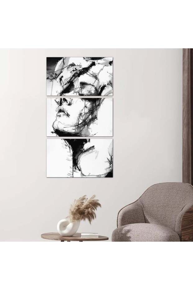 لوحه جداريه رسمة إمرأه - ٢٤٥٥٠ - مقسمه ثلاثة قطع