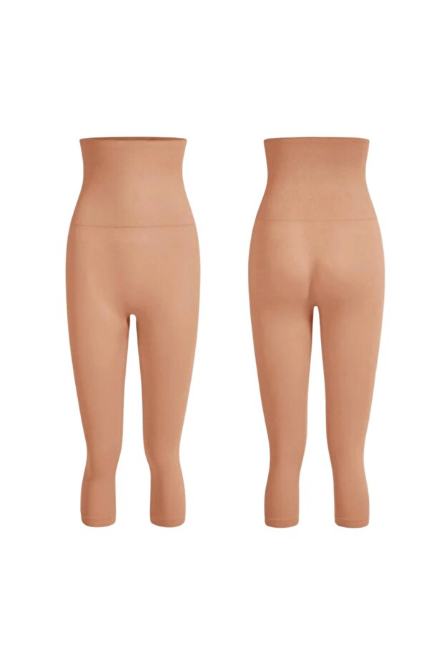 High-waisted compression leggings for shaping, slimming and tightening the abdomen, designed in a smooth and comfortable way, with leg sculpting and buttock lifting - 2