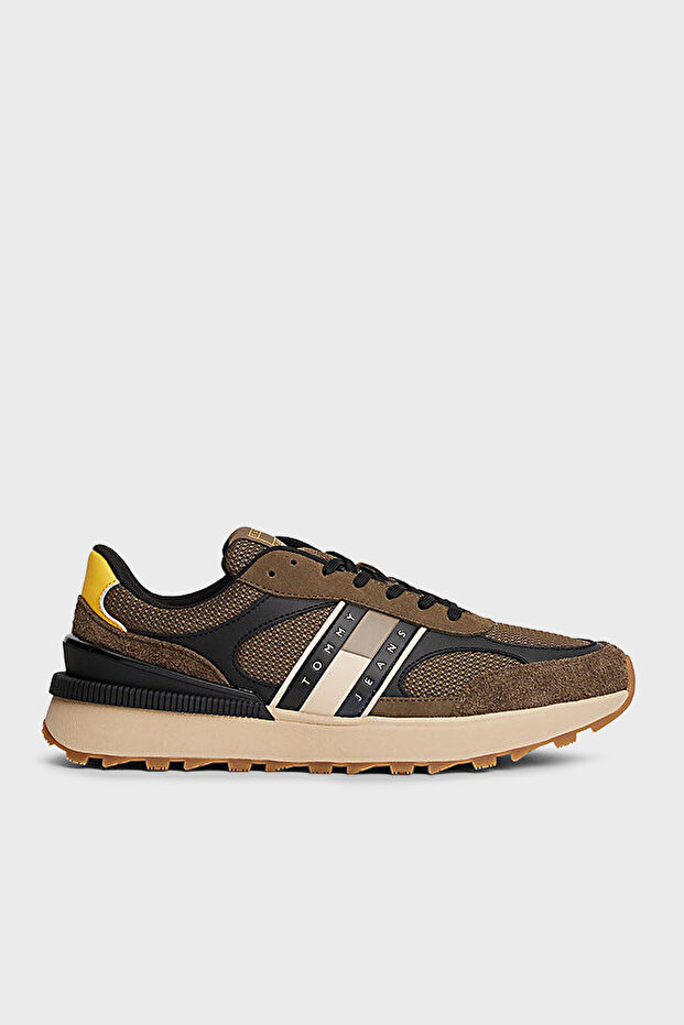 Logolu Kalın Tabanlı Süet Sneaker Ayakkabı Erkek AYAKKABI EM0EM01537 RBM - 1