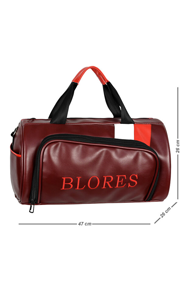 Fully Lined Waterproof Faux Leather Detailed Sport and Travel Hand and Shoulder Bag 47 cm