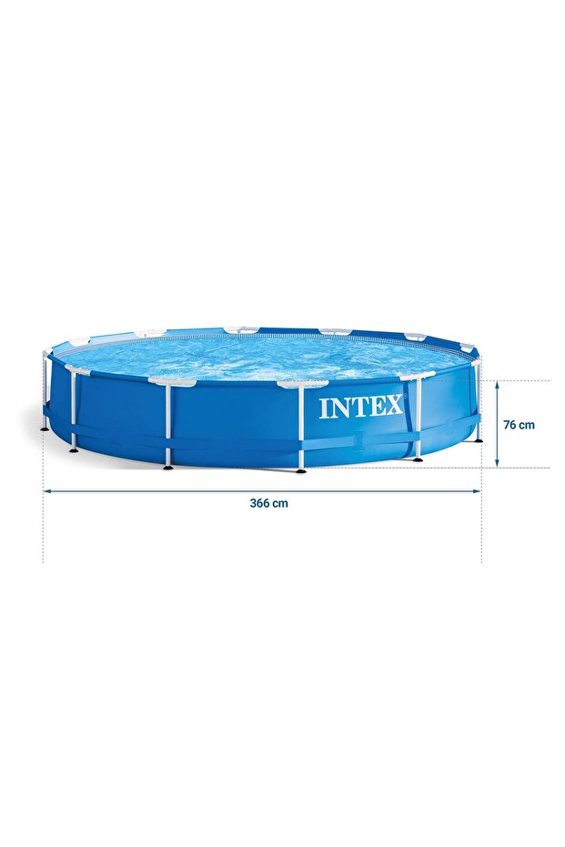 Frame garden pool 366 x 76 cm 16-in-1 INTEX 28212 + bubble machine for FREE - 5
