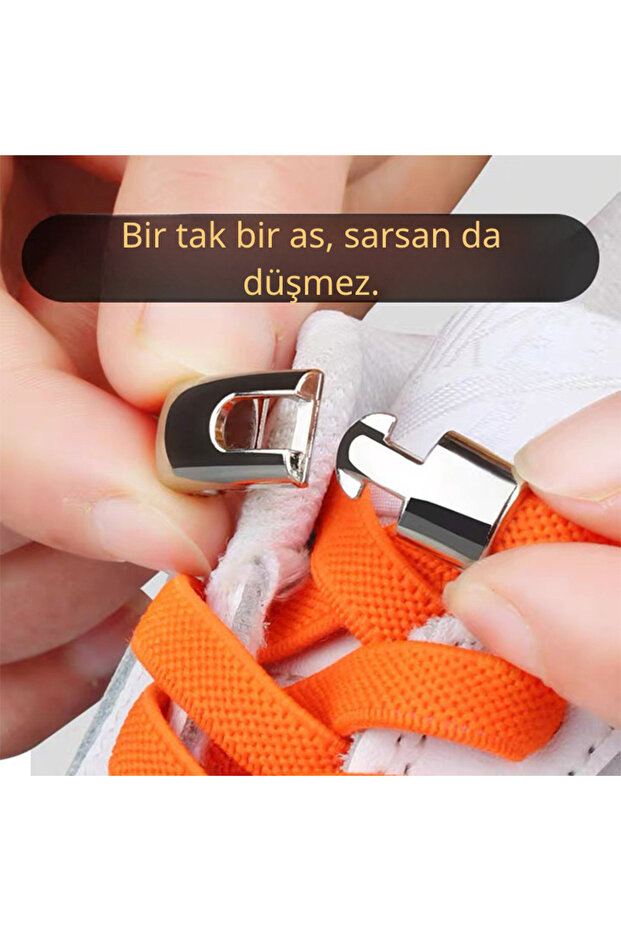 Elastic Shoelaces with Metal Buckle – Easy to Put on & Take Off, Flexible Comfortable Shoelaces (1 Pair) - 4