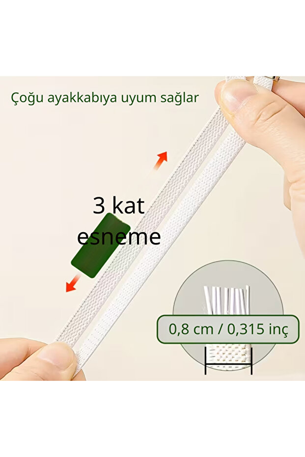 Elastic Shoelaces with Metal Buckle – Easy to Put on & Take Off, Flexible Comfortable Shoelaces (1 Pair) - 5