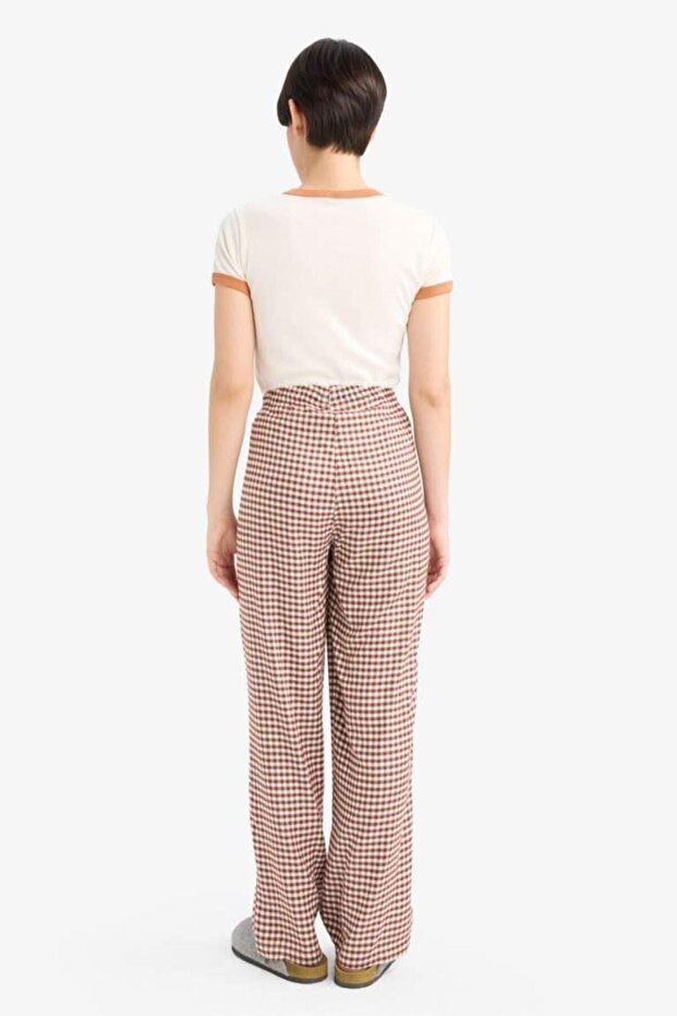 Regular Fit Uzun Kareli Pijama Altı-Fall in Love (25 AU) - 5