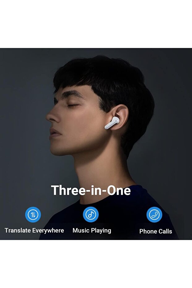 M3 Earbuds 40 Languages Instant Translation Device with13 pairs offline languages (White) - 3