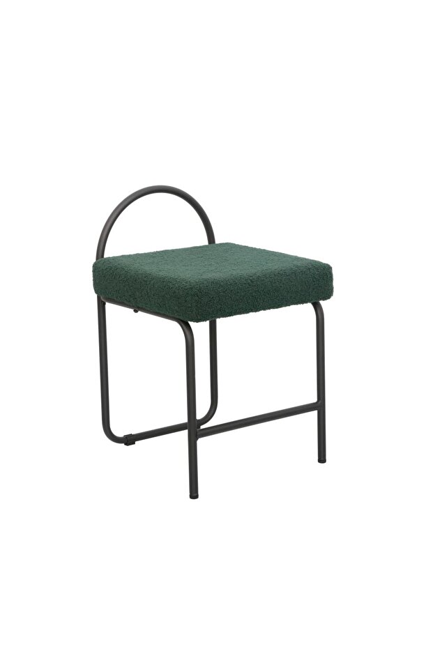 Hanner Green/Black Metal Bar Stool - Stylish Fabric Seating, 40.5" Height, 2-Year Warranty