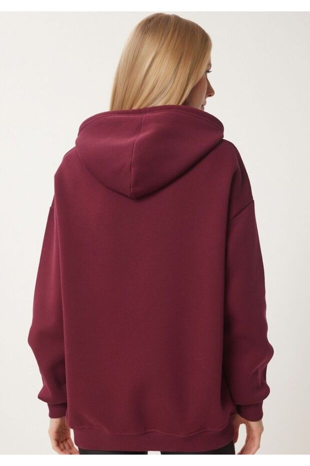 Oversize Kapşonlu Hırka - 6