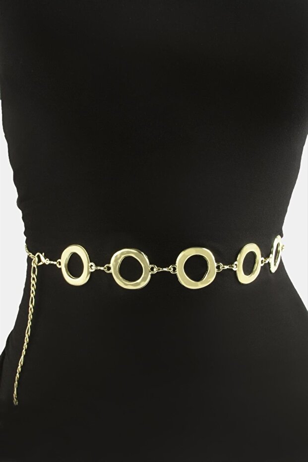 حزام سلسلة معدنية حلقي