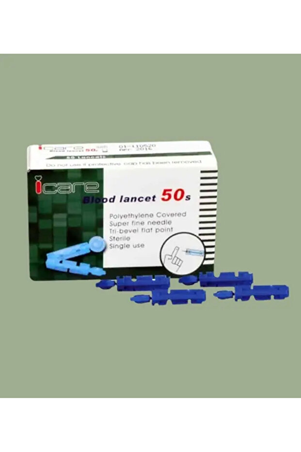 اي كير- شرائح الاختبار 50 قطعة مغلفة - I CARE TEST STRIP