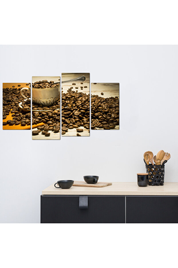 لوحه جداريه - قهوه - ٩٧٩ - مقسمه أربعة قطع - 1