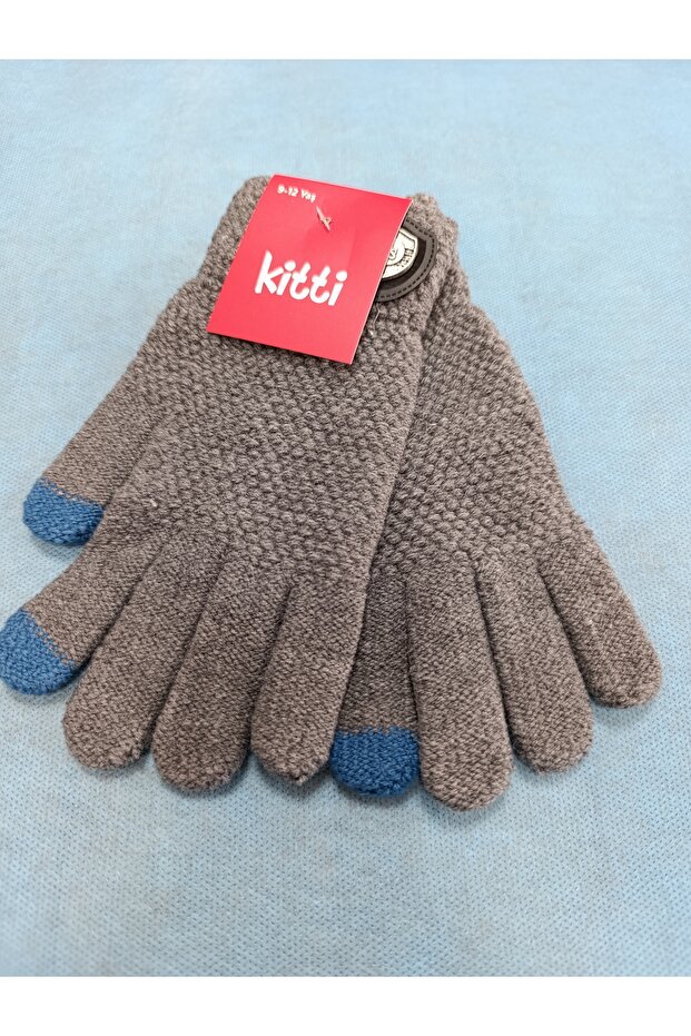 KIŞLIK ÖRME YÜN ELDİVEN 9-12 YAŞ - 1