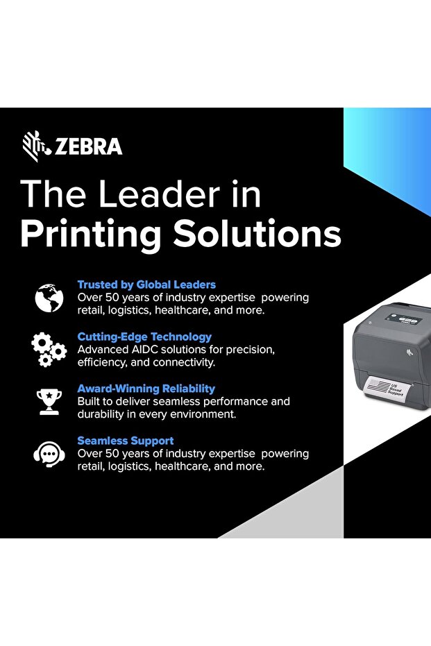 Label Zebra ZD421 Thermal Transfer Desktop Printer 203 dpi Print Width 4-inch USB Ethernet ZD - 5