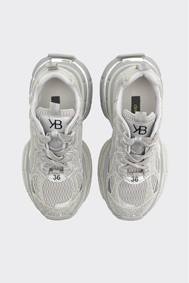 Günlük Taşlı Kadın Sneaker - 3