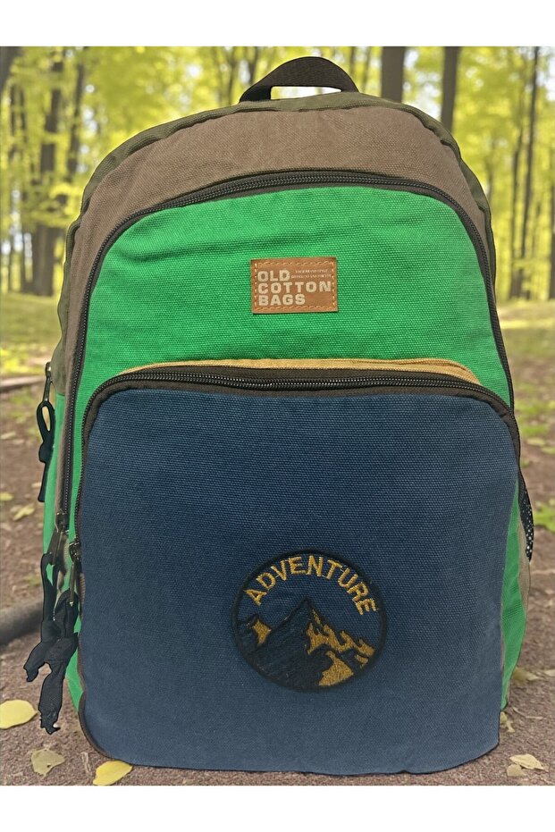 Quality Black Vintage Casual Printed Design Daily Outing School Backpack Revilla Bag 28X38Cm