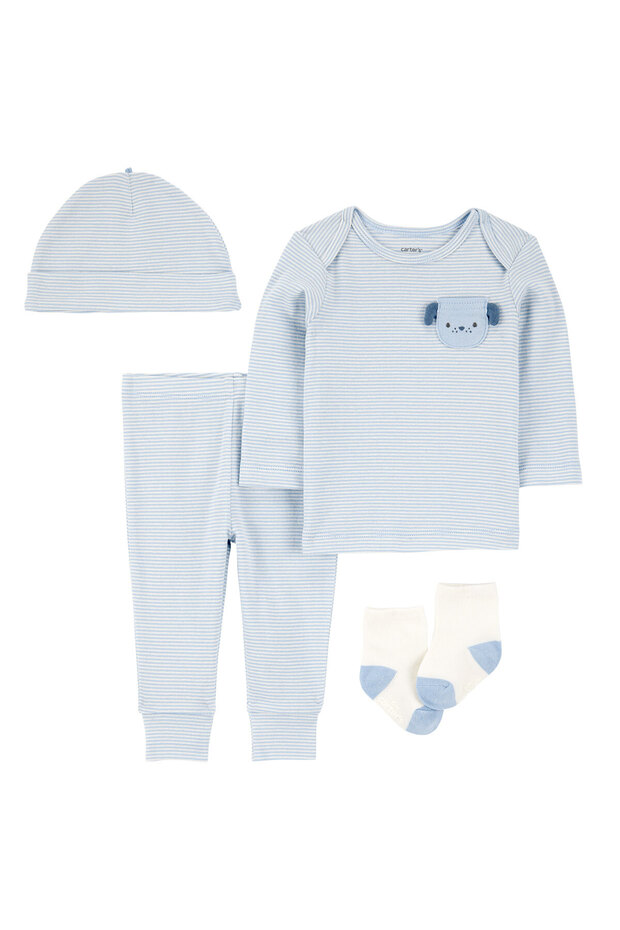 Erkek Bebek Mavi Alt Üst Set - 1