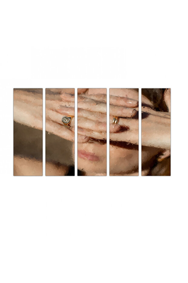 لوحه جداريه مودرن رسمة إمرأه - 300954 - مقسمه خمسة قطع متساويه
