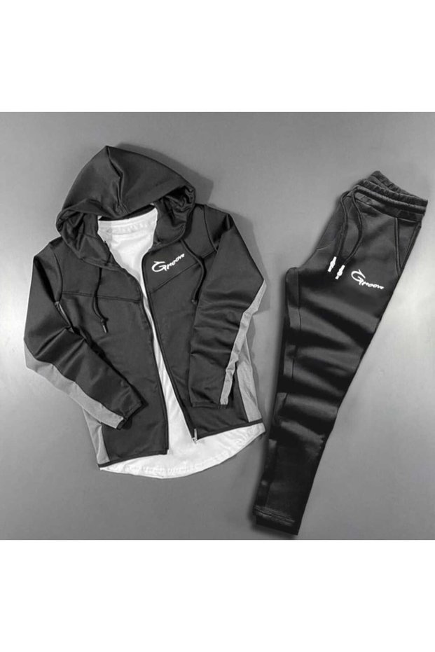 Cb Printed Scuba Bottom Top Tracksuit Set