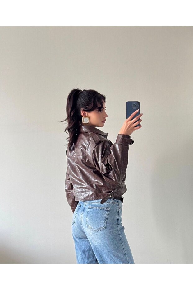 MODERN MİNİ DERİ CEKET - 3