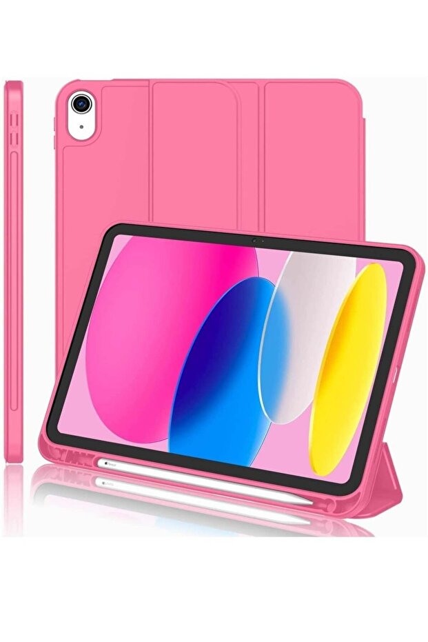 SmartGrist New iPad 10.9 Inch Case 2022 (10th Gen) with Pencil Holder, Trifold Stand Smart Case, Sof
