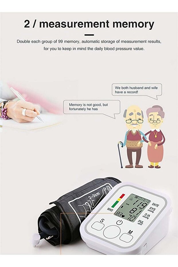 Automatic Upper Arm Blood Pressure Monitor With Irregular Heartbeat Detection Easy Measureme - 5