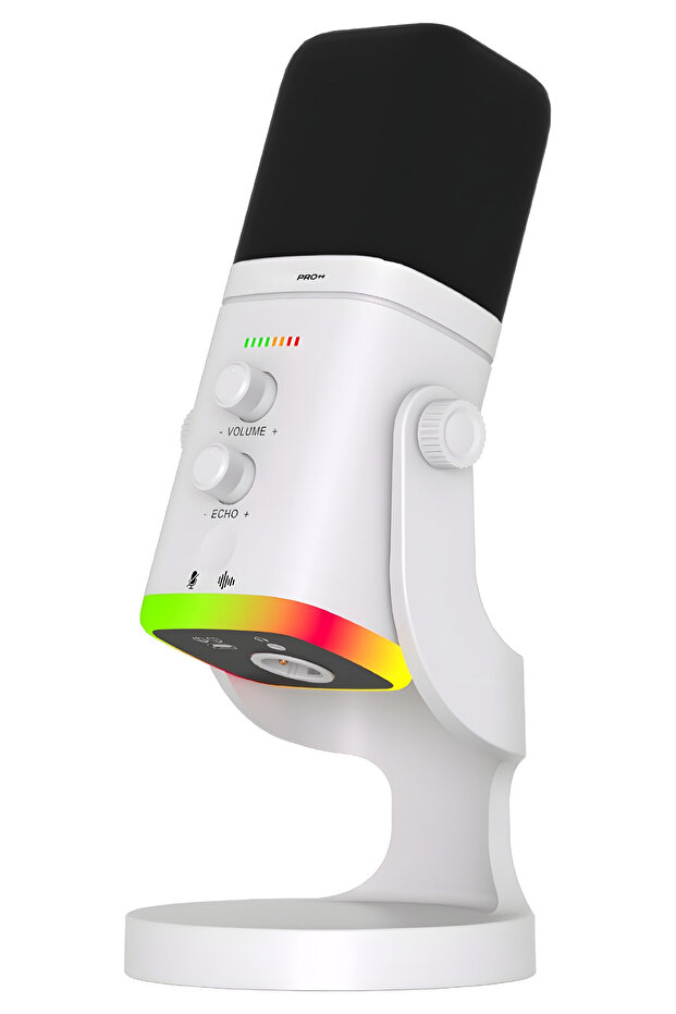 PRO++ Yayıncı Mikrofonu Profesyonel Gaming Oyuncu RGB Işıklı Masaüstü Mikrofon - 1